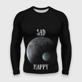 Мужской рашгард 3D с принтом Sad Happy в городе Новоалтайск,  |  | jesus | rap | грустный | джизус | джизус возрождение | джизус рэпер | джизус ты ювелир | мерч | музыка | реп | рэп | счастливый