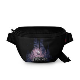 Поясная сумка 3D с принтом HOLLOW KNIGHT в городе Новоалтайск, 100% полиэстер | плотная ткань, ремень с регулируемой длиной, внутри несколько карманов для мелочей, основное отделение и карман с обратной стороны сумки застегиваются на молнию | game | games | hallownest | hollow knight | безымянный рыцарь | бои | враги | заброшенное королевство | игра | исследование | компьютерная игра | насекомые | персонаж | поиск | приключения | секреты