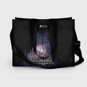 Сумка-шоппер 3D с принтом HOLLOW KNIGHT в городе Новоалтайск, 100% полиэстер | застегивается на металлическую кнопку; внутренний карман застегивается на молнию. Стенки укреплены специальным мягким материалом, чтобы защитить содержимое от несильных ударов
 | game | games | hallownest | hollow knight | безымянный рыцарь | бои | враги | заброшенное королевство | игра | исследование | компьютерная игра | насекомые | персонаж | поиск | приключения | секреты