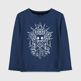 Детский лонгслив хлопок с принтом Hollow Knight в городе Новоалтайск, 100% хлопок | круглый вырез горловины, полуприлегающий силуэт, длина до линии бедер | hallownest | hollow knight | the knight | игры | компьютерная игра | реймер | рыцарь