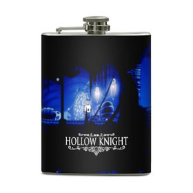 Фляга с принтом HOLLOW KNIGHT в городе Новоалтайск, металлический корпус | емкость 0,22 л, размер 125 х 94 мм. Виниловая наклейка запечатывается полностью | game | games | hallownest | hollow knight | безымянный рыцарь | бои | враги | заброшенное королевство | игра | исследование | компьютерная игра | насекомые | персонаж | поиск | приключения | секреты