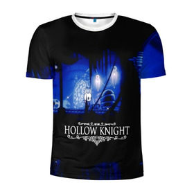 Мужская футболка 3D спортивная с принтом HOLLOW KNIGHT в городе Новоалтайск, 100% полиэстер с улучшенными характеристиками | приталенный силуэт, круглая горловина, широкие плечи, сужается к линии бедра | game | games | hallownest | hollow knight | безымянный рыцарь | бои | враги | заброшенное королевство | игра | исследование | компьютерная игра | насекомые | персонаж | поиск | приключения | секреты