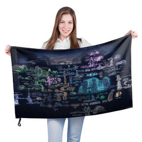 Флаг 3D с принтом HOLLOW KNIGHT WORLD в городе Новоалтайск, 100% полиэстер | плотность ткани — 95 г/м2, размер — 67 х 109 см. Принт наносится с одной стороны | game | games | hallownest | hollow knight | безымянный рыцарь | бои | враги | заброшенное королевство | игра | исследование | компьютерная игра | насекомые | персонаж | поиск | приключения | секреты