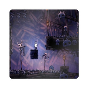 Магнит виниловый Квадрат с принтом HOLLOW KNIGHT в городе Новоалтайск, полимерный материал с магнитным слоем | размер 9*9 см, закругленные углы | Тематика изображения на принте: game | games | hallownest | hollow knight | безымянный рыцарь | бои | враги | заброшенное королевство | игра | исследование | компьютерная игра | насекомые | персонаж | поиск | приключения | секреты