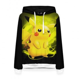 Женская толстовка 3D с принтом Pikachu Pika Pika в городе Новоалтайск, 100% полиэстер  | двухслойный капюшон со шнурком для регулировки, мягкие манжеты на рукавах и по низу толстовки, спереди карман-кенгуру с мягким внутренним слоем. | pika | pikachu | аниме | детская | детям | игры | молния | мышка | мышь | пика | пикачу | покемон | покемоны