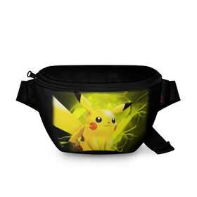 Поясная сумка 3D с принтом Pikachu Pika Pika в городе Новоалтайск, 100% полиэстер | плотная ткань, ремень с регулируемой длиной, внутри несколько карманов для мелочей, основное отделение и карман с обратной стороны сумки застегиваются на молнию | pika | pikachu | аниме | детская | детям | игры | молния | мышка | мышь | пика | пикачу | покемон | покемоны