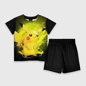 Детский костюм с шортами 3D с принтом Pikachu Pika Pika в городе Новоалтайск,  |  | Тематика изображения на принте: pika | pikachu | аниме | детская | детям | игры | молния | мышка | мышь | пика | пикачу | покемон | покемоны