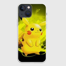 Чехол для iPhone 13 mini с принтом Pikachu Pika Pika в городе Новоалтайск,  |  | pika | pikachu | аниме | детская | детям | игры | молния | мышка | мышь | пика | пикачу | покемон | покемоны