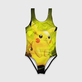 Детский купальник 3D с принтом Pikachu Pika Pika в городе Новоалтайск, Полиэстер 85%, Спандекс 15% | Слитный крой, подклад по переду изделия, узкие бретели | Тематика изображения на принте: pika | pikachu | аниме | детская | детям | игры | молния | мышка | мышь | пика | пикачу | покемон | покемоны