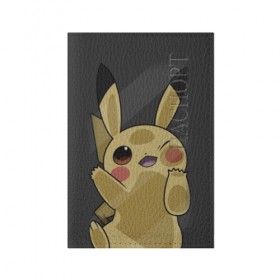 Обложка для паспорта матовая кожа с принтом Pikachu Pika Pika в городе Новоалтайск, натуральная матовая кожа | размер 19,3 х 13,7 см; прозрачные пластиковые крепления | 