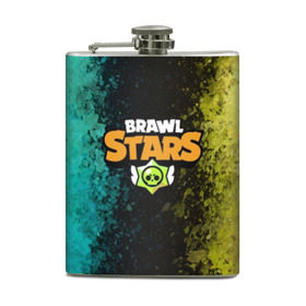 Фляга с принтом Brawl Stars. в городе Новоалтайск, металлический корпус | емкость 0,22 л, размер 125 х 94 мм. Виниловая наклейка запечатывается полностью | 3d | brawl stars | moba | бравл старс | жанр | игра | краска | лого | логотип | надпись | пятна | разводы | текстура