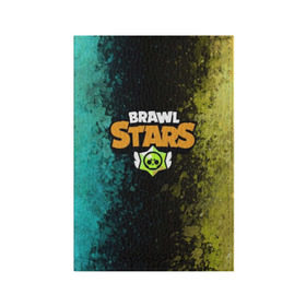 Обложка для паспорта матовая кожа с принтом Brawl Stars. в городе Новоалтайск, натуральная матовая кожа | размер 19,3 х 13,7 см; прозрачные пластиковые крепления | Тематика изображения на принте: 3d | brawl stars | moba | бравл старс | жанр | игра | краска | лого | логотип | надпись | пятна | разводы | текстура