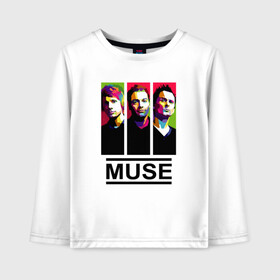 Детский лонгслив хлопок с принтом Muse в городе Новоалтайск, 100% хлопок | круглый вырез горловины, полуприлегающий силуэт, длина до линии бедер | muse | альтернативный | группа | доминик ховард | крис уолстенхолм | мосе | моус | моусе | муза | музе | музык | мусе | мьюз | мэттью беллами | прогрессивный | рок | симфонический | спейс | спейсрок
