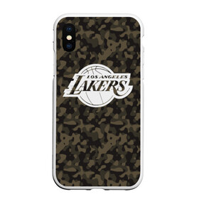 Чехол для iPhone XS Max матовый с принтом Los Angeles Lakers Camo в городе Новоалтайск, Силикон | Область печати: задняя сторона чехла, без боковых панелей | Тематика изображения на принте: camo | lakers | los angeles lakers | nba | баскетбол | камуфляж | лос анджелес лейкерс | нба | спорт | хаки