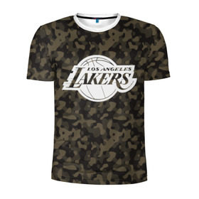 Мужская футболка 3D спортивная с принтом Los Angeles Lakers Camo в городе Новоалтайск, 100% полиэстер с улучшенными характеристиками | приталенный силуэт, круглая горловина, широкие плечи, сужается к линии бедра | camo | lakers | los angeles lakers | nba | баскетбол | камуфляж | лос анджелес лейкерс | нба | спорт | хаки