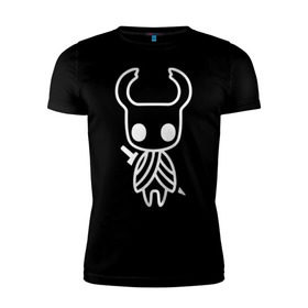 Мужская футболка премиум с принтом Hollow Knight в городе Новоалтайск, 92% хлопок, 8% лайкра | приталенный силуэт, круглый вырез ворота, длина до линии бедра, короткий рукав | hallownest | hollow knight | the knight | игры | компьютерная игра | рыцарь