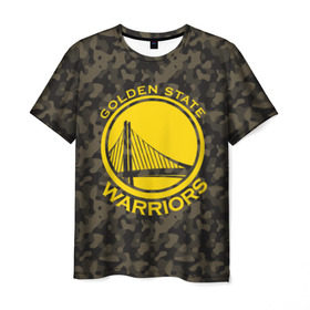 Мужская футболка 3D с принтом Golden State Warriors camo в городе Новоалтайск, 100% полиэфир | прямой крой, круглый вырез горловины, длина до линии бедер | golden state | golden state warriors | nba | warriors | баскетбол | голден стэйт | голден стэйт уорриорз | камуфляж | нба | спорт | уорриорз camo | хаки