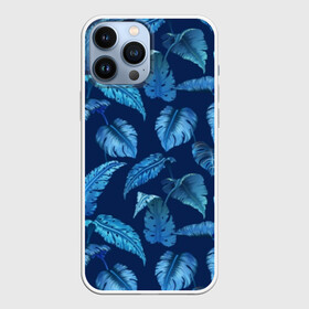 Чехол для iPhone 13 Pro Max с принтом Листья. Ночные тропики в городе Новоалтайск,  |  | Тематика изображения на принте: абстракция | зелень | листья | ночь | природа | растение | тропики | цветы