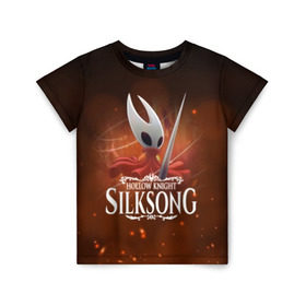 Детская футболка 3D с принтом Hollow Knight: SILKSONG в городе Новоалтайск, 100% гипоаллергенный полиэфир | прямой крой, круглый вырез горловины, длина до линии бедер, чуть спущенное плечо, ткань немного тянется | Тематика изображения на принте: game | games | ghosts | godmaster | hollow | hornet | knight | metroidvania | silksong | zote | гримм | зот | игра | игры | квиррел | найт | песня | полый | призраки | пустой | рыцарь | силксонг | холлоу | хорнет | шелк