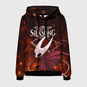 Мужская толстовка 3D с принтом Hollow Knight SILKSONG в городе Новоалтайск, 100% полиэстер | двухслойный капюшон со шнурком для регулировки, мягкие манжеты на рукавах и по низу толстовки, спереди карман-кенгуру с мягким внутренним слоем. | game | games | ghosts | godmaster | hollow | hornet | knight | metroidvania | silksong | zote | гримм | зот | игра | игры | квиррел | найт | песня | полый | призраки | пустой | рыцарь | силксонг | холлоу | хорнет | шелк