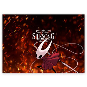 Поздравительная открытка с принтом Hollow Knight: SILKSONG в городе Новоалтайск, 100% бумага | плотность бумаги 280 г/м2, матовая, на обратной стороне линовка и место для марки
 | game | games | ghosts | godmaster | hollow | hornet | knight | metroidvania | silksong | zote | гримм | зот | игра | игры | квиррел | найт | песня | полый | призраки | пустой | рыцарь | силксонг | холлоу | хорнет | шелк