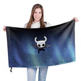 Флаг 3D с принтом Рыцарь - HOLLOW KNIGHT в городе Новоалтайск, 100% полиэстер | плотность ткани — 95 г/м2, размер — 67 х 109 см. Принт наносится с одной стороны | game | games | ghosts | godmaster | hollow | hornet | knight | metroidvania | silksong | zote | гримм | зот | игра | игры | квиррел | найт | песня | полый | призраки | пустой | рыцарь | силксонг | холлоу | хорнет | шелк