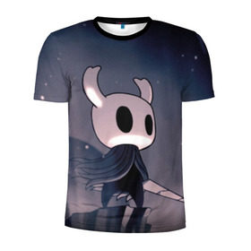 Мужская футболка 3D спортивная с принтом Рыцарь - HOLLOW KNIGHT в городе Новоалтайск, 100% полиэстер с улучшенными характеристиками | приталенный силуэт, круглая горловина, широкие плечи, сужается к линии бедра | game | games | ghosts | godmaster | hollow | hornet | knight | metroidvania | silksong | zote | гримм | зот | игра | игры | квиррел | найт | песня | полый | призраки | пустой | рыцарь | силксонг | холлоу | хорнет | шелк