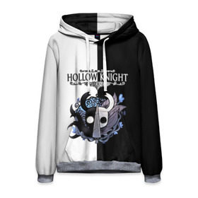 Мужская толстовка 3D с принтом Hollow Knight (Black & White) в городе Новоалтайск, 100% полиэстер | двухслойный капюшон со шнурком для регулировки, мягкие манжеты на рукавах и по низу толстовки, спереди карман-кенгуру с мягким внутренним слоем. | game | hollow knight | hollow knight godmaster | hollow knight map | hollow knight ps4 | silksong | белый | зот могучий | игра | карта | королевство | метроидвания | полый король | приключения букашек | халлоунест | холлоу кнайт | черный