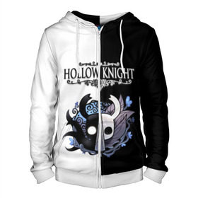 Мужская толстовка 3D на молнии с принтом Hollow Knight (Black & White) в городе Новоалтайск, 100% полиэстер | длина до линии бедра, манжеты и пояс оформлены мягкой тканевой резинкой, двухслойный капюшон со шнурком для регулировки, спереди молния, по бокам два кармана | game | hollow knight | hollow knight godmaster | hollow knight map | hollow knight ps4 | silksong | белый | зот могучий | игра | карта | королевство | метроидвания | полый король | приключения букашек | халлоунест | холлоу кнайт | черный