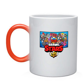 Кружка хамелеон с принтом BRAWL STARS в городе Новоалтайск, керамика | меняет цвет при нагревании, емкость 330 мл | android | brawl stars | bull | colt | games | mobile game | stars | берли | бо | брок | ворон | джесси | динамайк | дэррил | игры | кольт | леон | мобильные игры | мортис | нита | пайпер | пенни | поко | пэм | рикошет | спайк | тара | фрэн