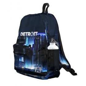 Рюкзак 3D с принтом DETROIT:BECOME HUMAN в городе Новоалтайск, 100% полиэстер | лямки с регулируемой длиной, сверху петелька, чтобы рюкзак можно было повесить на вешалку. Основное отделение закрывается на молнию, как и внешний карман. Внутри два дополнительных кармана, один из которых закрывается на молнию. По бокам два дополнительных кармашка | action | ai | android | connor | dbhpk19 | detroit become human | game | rk 800 | rk 900 | андроиды | детектив | игра | игры | интерактивное кино | кара | коннор | логотип | маркус | роботы | фирменный стиль | экшн