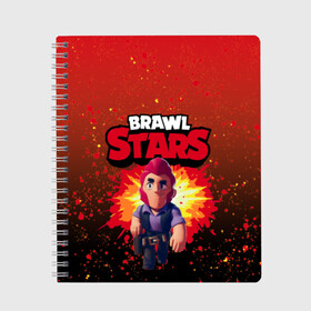 Тетрадь с принтом Brawl Stars Colt в городе Новоалтайск, 100% бумага | 48 листов, плотность листов — 60 г/м2, плотность картонной обложки — 250 г/м2. Листы скреплены сбоку удобной пружинной спиралью. Уголки страниц и обложки скругленные. Цвет линий — светло-серый
 | boom | brawl | brawl st | brawl stars | colt | logo | map | mobo | pattern | poco | shelly | stars | бравл | взрыв | игра | игры | карта | кольт | лого | мобильные игры | патерн | паттерн | поко | старс | шелли