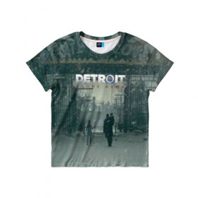 Детская футболка 3D с принтом DETROIT:BECOME HUMAN в городе Новоалтайск, 100% гипоаллергенный полиэфир | прямой крой, круглый вырез горловины, длина до линии бедер, чуть спущенное плечо, ткань немного тянется | action | ai | android | connor | dbhpk19 | detroit become human | game | rk 800 | rk 900 | андроиды | детектив | игра | игры | интерактивное кино | кара | коннор | логотип | маркус | роботы | фирменный стиль | экшн