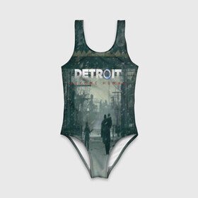 Детский купальник 3D с принтом DETROIT:BECOME HUMAN в городе Новоалтайск, Полиэстер 85%, Спандекс 15% | Слитный крой, подклад по переду изделия, узкие бретели | Тематика изображения на принте: action | ai | android | connor | dbhpk19 | detroit become human | game | rk 800 | rk 900 | андроиды | детектив | игра | игры | интерактивное кино | кара | коннор | логотип | маркус | роботы | фирменный стиль | экшн