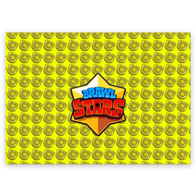 Поздравительная открытка с принтом Brawl Stars Champ в городе Новоалтайск, 100% бумага | плотность бумаги 280 г/м2, матовая, на обратной стороне линовка и место для марки
 | boom | brawl | brawl st | brawl stars | colt | game | logo | map | mobo | pattern | poco | shelly | stars | бравл | взрыв | игра | игры | карта | кислотный | кольт | корона | лимон | лого | мобильные игры | патерн | паттерн | поко | старс 