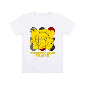Детская футболка хлопок с принтом TWENTY ONE PILOTS (TOP) в городе Новоалтайск, 100% хлопок | круглый вырез горловины, полуприлегающий силуэт, длина до линии бедер | 21 pilots | 21p | bandito | blurryface | chlorine | joshua | music | ned | rock | top | trench | twenty one pilots | tyler | бандито | группа | музыка | нэд | рок | тренч