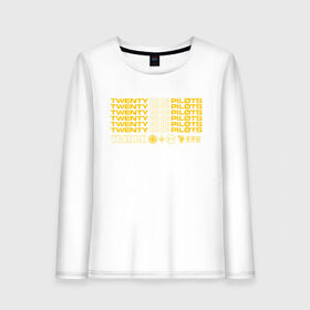 Женский лонгслив хлопок с принтом TWENTY ONE PILOTS (TOP) в городе Новоалтайск, 100% хлопок |  | 21 pilots | 21p | bandito | blurryface | chlorine | joshua | music | ned | rock | top | trench | twenty one pilots | tyler | бандито | группа | музыка | нэд | рок | тренч