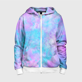 Детская толстовка 3D на молнии с принтом Мрамор Tie Dye в городе Новоалтайск, 100% полиэстер |  манжеты и пояс оформлены широкой мягкой резинкой, двухслойный капюшон со шнурком для регулировки, спереди карманы и застежка-молния
 | tie dye | летняя футболка | розовый | синий | тай дай | фиолетовый | яркая футболка
