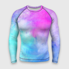 Мужской рашгард 3D с принтом Лето в городе Новоалтайск,  |  | tie dye | tie dye футболка | летняя футболка | розовый | синий | тай дай | тай дай футболка | фиолетовый | яркая футболка