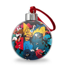 Ёлочный шар с принтом Годзилла в городе Новоалтайск, Пластик | Диаметр: 77 мм | Тематика изображения на принте: godzilla | king of the monsters | годзила | годзилла 2 | король монстров