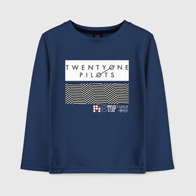 Детский лонгслив хлопок с принтом TWENTY ONE PILOTS (TOP) в городе Новоалтайск, 100% хлопок | круглый вырез горловины, полуприлегающий силуэт, длина до линии бедер | 21 pilots | 21p | bandito | blurryface | chlorine | joshua | music | ned | rock | top | trench | twenty one pilots | tyler | бандито | группа | музыка | нэд | рок | тренч