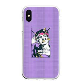 Чехол для iPhone XS Max матовый с принтом Kishibe Rohan in Purple в городе Новоалтайск, Силикон | Область печати: задняя сторона чехла, без боковых панелей | diamond is unbreakable | heavens door | jjba | jojo | kishibe | rohan