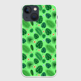 Чехол для iPhone 13 mini с принтом Tropic в городе Новоалтайск,  |  | Тематика изображения на принте: 2020 | абстракция | в отпуск | весна | гаваи | гавайи | гавайская | для отпуска | лето | листья | море | настроение | орнамент | осень | отдых | отпуск | пальма | паттерн | пляж | путешественник | цветочки