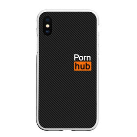 Чехол для iPhone XS Max матовый с принтом PORN HUB в городе Новоалтайск, Силикон | Область печати: задняя сторона чехла, без боковых панелей | карбон | логотип | пошлое