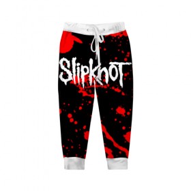 Детские брюки 3D с принтом Slipknot (2) в городе Новоалтайск, 100% полиэстер | манжеты по низу, эластичный пояс регулируется шнурком, по бокам два кармана без застежек, внутренняя часть кармана из мелкой сетки | Тематика изображения на принте: horror | music | not | rock | slipk | slipknot | кровь | музыка | рок | слипкнот | ужасы