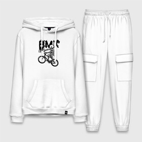 Мужской костюм хлопок с толстовкой с принтом BMX в городе Новоалтайск,  |  | bike | bmx | bones | extreme | skeleton | skull | sport | велосипед | скелет | спорт | череп | экстрим