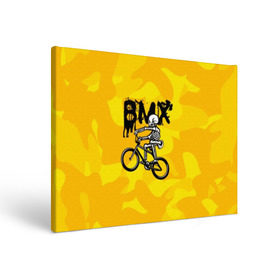 Холст прямоугольный с принтом BMX в городе Новоалтайск, 100% ПВХ |  | bike | bmx | bones | extreme | skeleton | skull | sport | велосипед | скелет | спорт | череп | экстрим