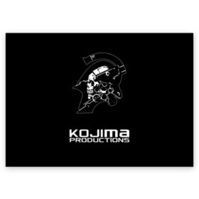 Поздравительная открытка с принтом KOJIMA PRODUCTIONS в городе Новоалтайск, 100% бумага | плотность бумаги 280 г/м2, матовая, на обратной стороне линовка и место для марки
 | Тематика изображения на принте: bag | bridges | death stranding | fragile express | games | kojima | kojima productions | logo | ludens | игры | кодзима | лого | люденс | рюкзак | рюкзак death stranding
