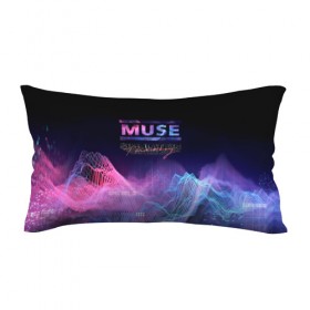 Подушка 3D антистресс с принтом Cyber Muse в городе Новоалтайск, наволочка — 100% полиэстер, наполнитель — вспененный полистирол | состоит из подушки и наволочки на молнии | alternative | bellamy | cyber | indie | muse | rock | simulation theory | беллами | мьюз