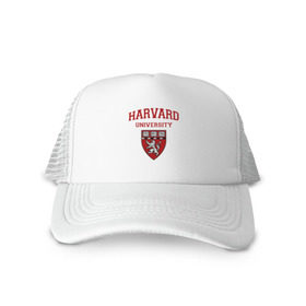 Кепка тракер с сеткой с принтом Harvard University_форма в городе Новоалтайск, трикотажное полотно; задняя часть — сетка | длинный козырек, универсальный размер, пластиковая застежка | harvard university | гарвард | колледж | образование | студенты | сша | университет | школа
